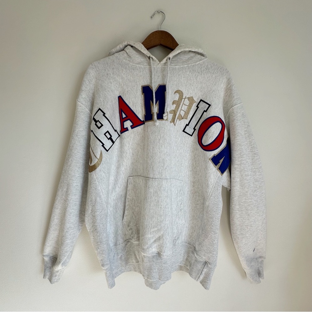 Champion Men’s Reverse Weave Old English Spell Out Hoodie, size Extra Large - Picture 2 of 16